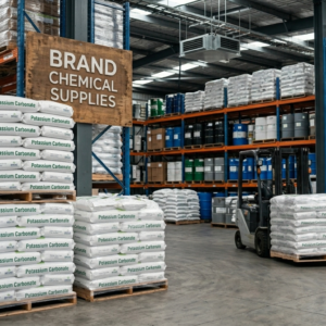 High-purity Potassium Carbonate Food Grade powder used as a food additive and pH regulator